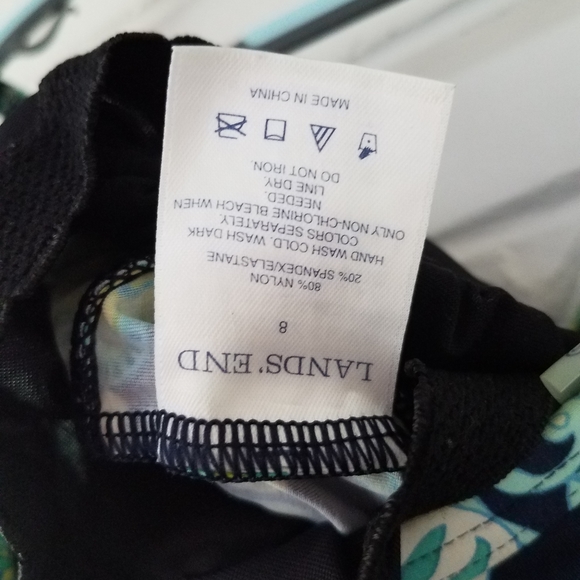 Lands End Tankini Swimtop Built in Bra Sz. 8 - Picture 4 of 5